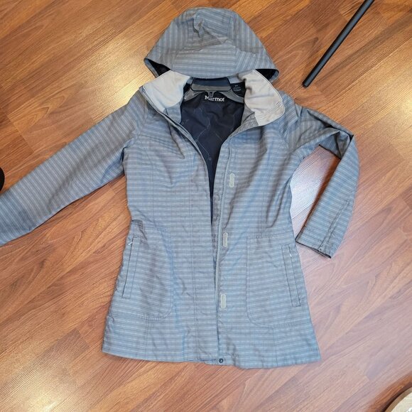 Marmot Womens Membrain Gray Plaid Jacket M - Picture 12 of 13